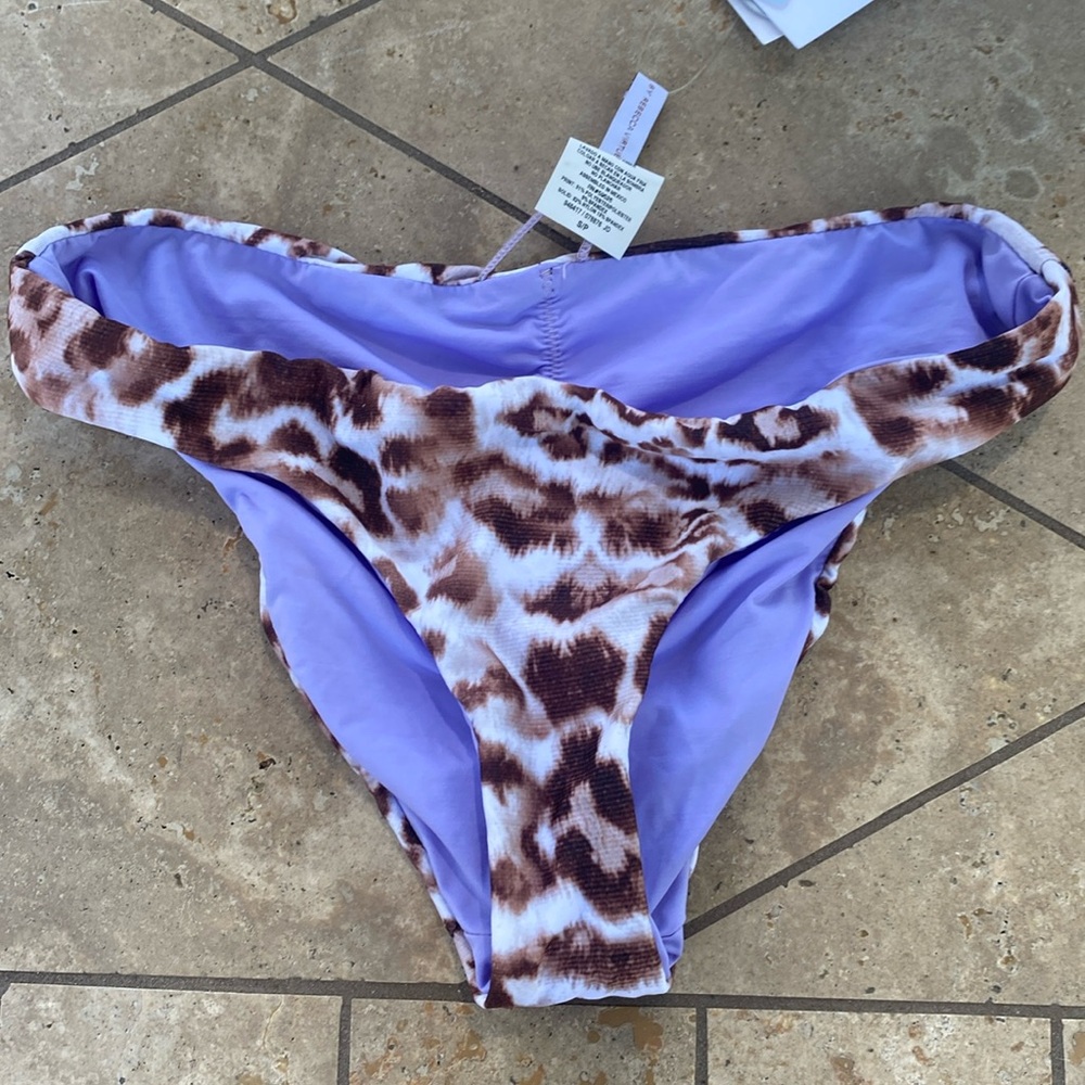 Becca sexy irreversible cheetah print bikini bottoms